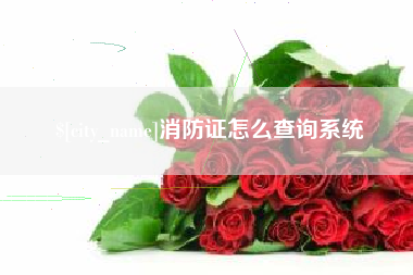 黄山消防证怎么查询系统