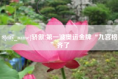 黄山骄傲!第一波奥运金牌“九宫格”齐了