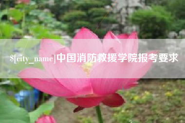 黄山中国消防救援学院报考要求