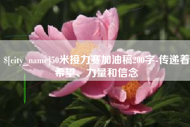 黄山50米接力赛加油稿200字-传递着希望、力量和信念