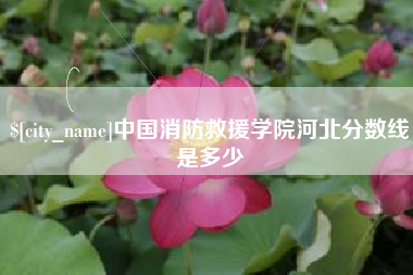 黄山中国消防救援学院河北分数线是多少