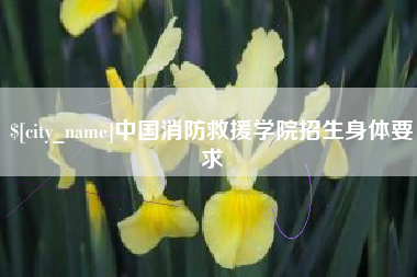黄山中国消防救援学院招生身体要求