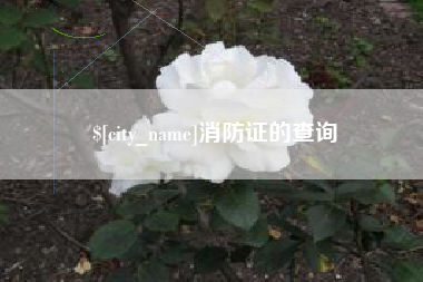 黄山消防证的查询