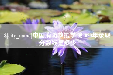 黄山中国消防救援学院2020年录取分数线是多少
