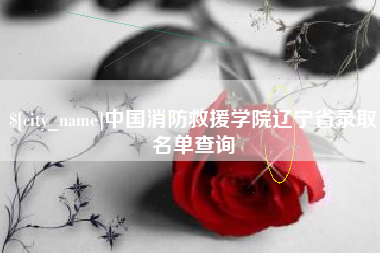 黄山中国消防救援学院辽宁省录取名单查询
