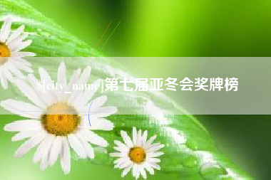 黄山第七届亚冬会奖牌榜