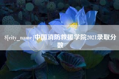 黄山中国消防救援学院2021录取分数
