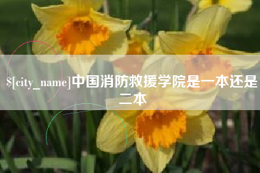 黄山中国消防救援学院是一本还是二本