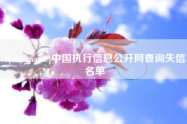 黄山中国执行信息公开网查询失信名单