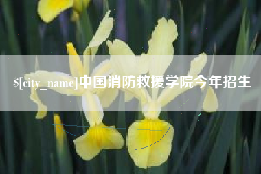 黄山中国消防救援学院今年招生