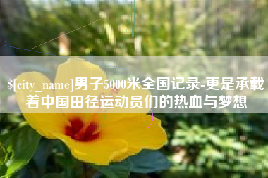 黄山男子5000米全国记录-更是承载着中国田径运动员们的热血与梦想