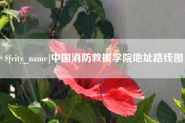 黄山中国消防救援学院地址路线图