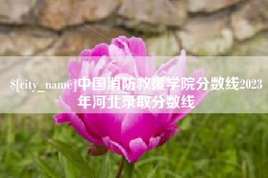 黄山中国消防救援学院分数线2023年河北录取分数线
