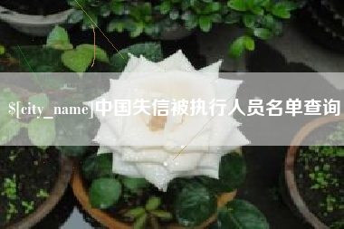 黄山中国失信被执行人员名单查询