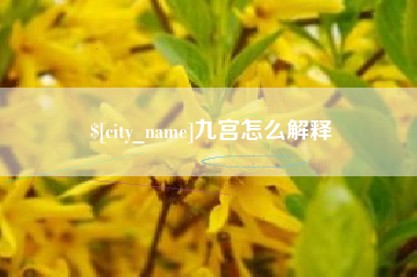 黄山九宫怎么解释