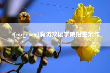 黄山消防救援学院招生条件