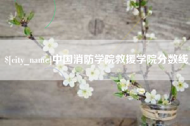 黄山中国消防学院救援学院分数线